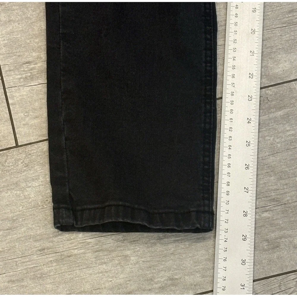 Ring of Fire Mens Black Distressed Straight Stretch Jeans 33x29‎ Mid Rise Grunge